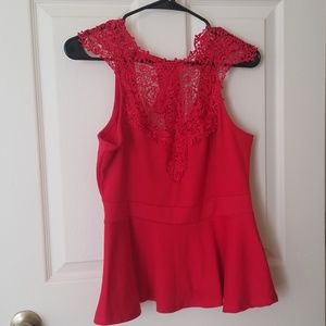 Red Lace Top